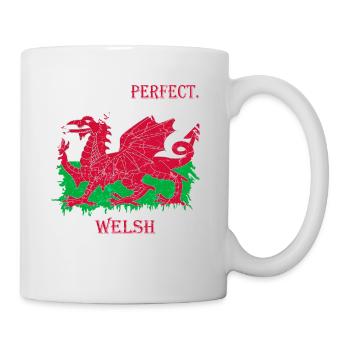 Drapeau du Pays de Galles St Davids Day Cymraeg armoiries galloises - Mug blanc - blanc - Droite