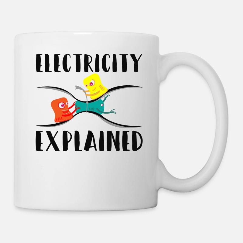 Electricity Explained Physik Nerd - Tasse - Weiß