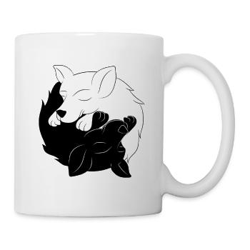 Ying & Yang Dogs Asia Love Meditation Gift - Mug - white - Right