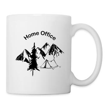 Home Office in den Bergen - Tasse - Weiß - Rechts