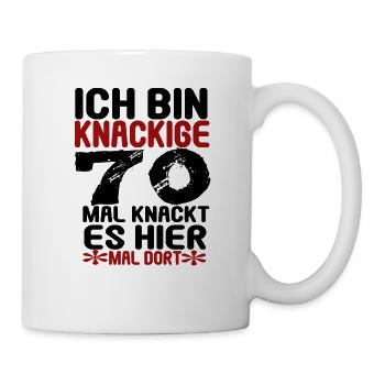 70 Geburtstag 70 Jahre alt Geschenk - Tasse - Weiß - Rechts