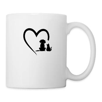 Cadeau d'amour pour chien et chat - Mug blanc - blanc - Droite