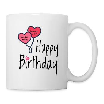 Quelqu'un que j'aime est né aujourd'hui - Mug blanc - blanc - Droite