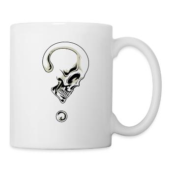 Tête de mort unique sous forme de points d’interrogation - Mug blanc - blanc - Droite