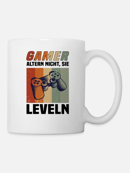Gamer Altern Nicht Sie Leveln - Tasse - Weiß
