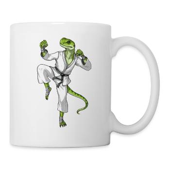 Karate Lizard - Mug - white - Right