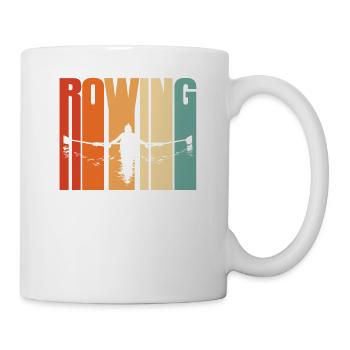 Rowing rower paddling kayak Rowing oars - Mug - white - Right
