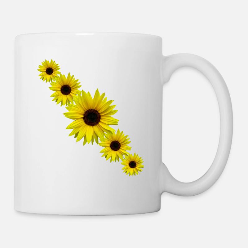 Tournesol, tournesol, fleurs - Mug blanc - blanc