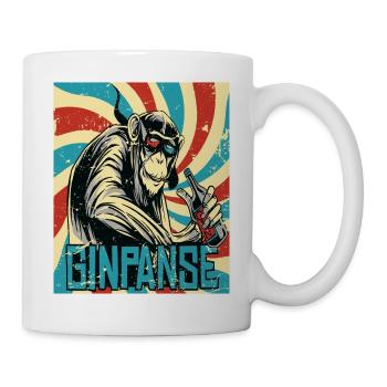 Retro ginpanse monkey - Mug - white - Right