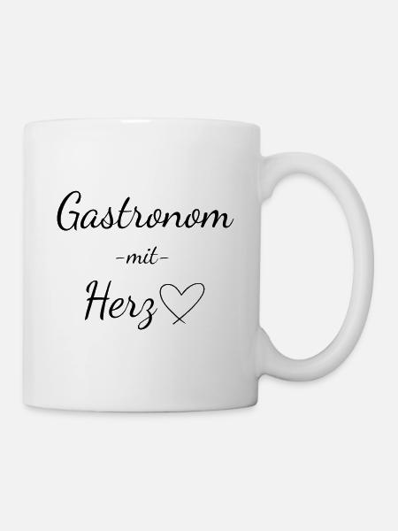 Gastronom mit Herz - Tasse - Weiß