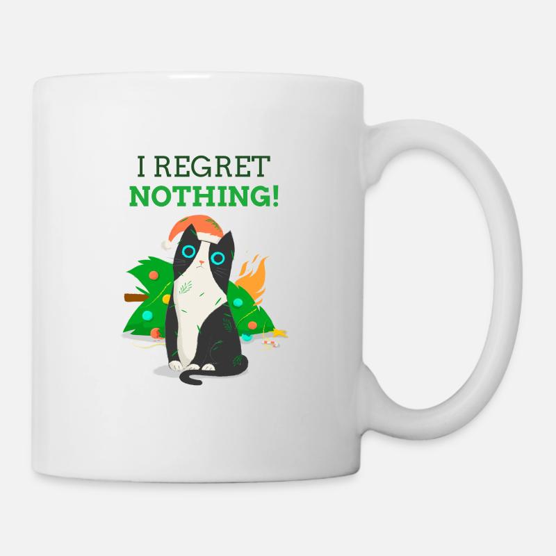 Christmas with cat - Mug - white