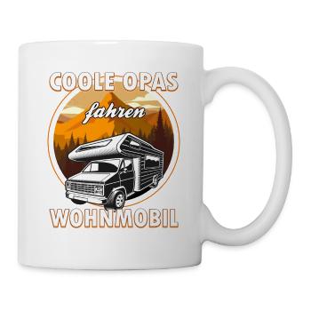 Coole Opas fahren Wohnmobil - Tasse - Weiß - Rechts