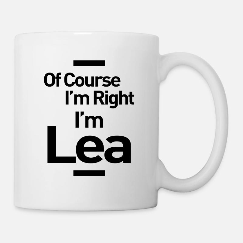 Lea personalisierter Name Geburtstagsgeschenk - Tasse - Weiß