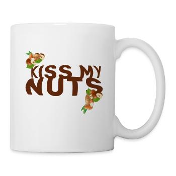 nuts kiss my nuts simple automne statement - Mug blanc - blanc - Droite