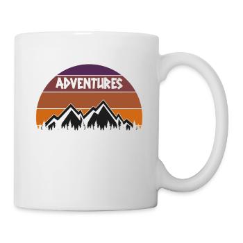 Montagne Montagnes Randonnée Cadeau Vintage - Mug blanc - blanc - Droite