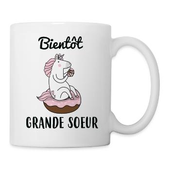 Bientôt grande soeur cupecake annonce grossesse - Mug blanc - blanc - Droite