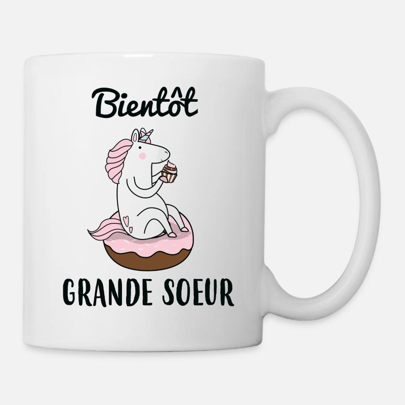 Bientôt grande soeur cupecake annonce grossesse - Mug blanc - blanc
