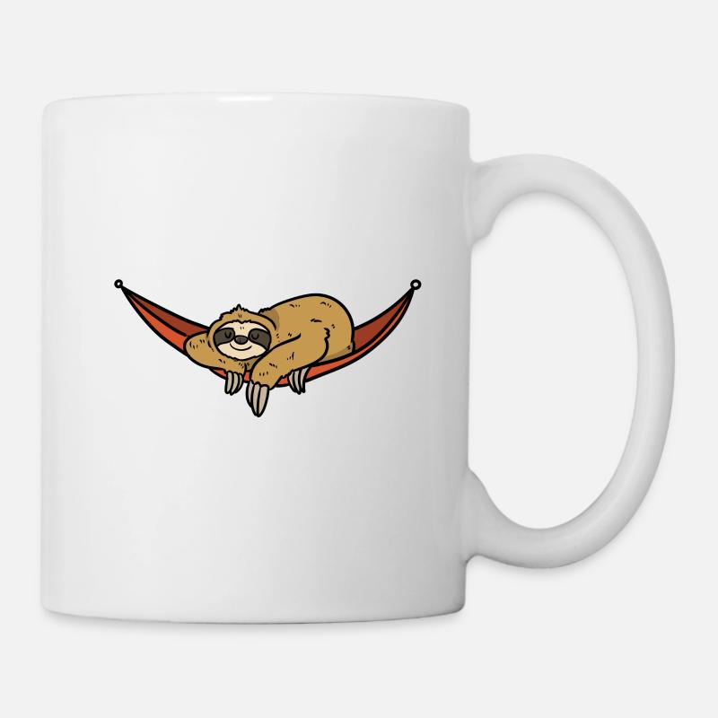 Paresseux hamac vacances dormir - Mug blanc - blanc