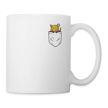 Breast pocket Tarsier funny Maki as a gift idea - Mug - white - Right