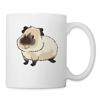 Mignon propriétaire de cochon d'Inde de l'Himalaya et - Mug blanc - blanc - Droite