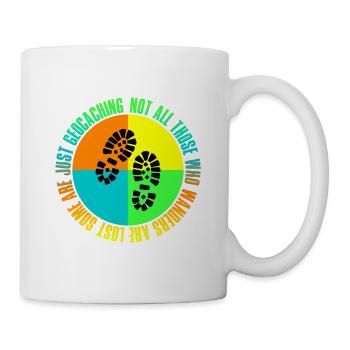 Schnitzeljagd mit Gps Geocaching Geschenk Freunde - Tasse - Weiß - Rechts