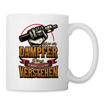 Vape Dampfer E Zigarette Spruch Vaping Geschenk - Tasse - Weiß - Rechts