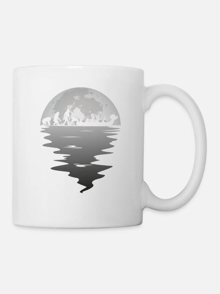 Drachenboot Mond Paddel Paddler Team Evolution - Tasse - Weiß