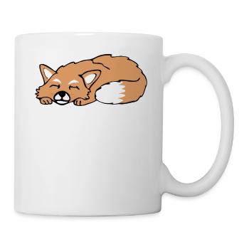 Niedlicher Schlafender Fuchs Schlaf Geschenk - Tasse - Weiß - Rechts