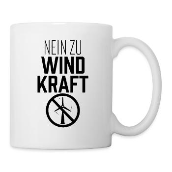 Nein zu Windkraft Gegner Windrad Windenergie - Tasse - Weiß - Rechts