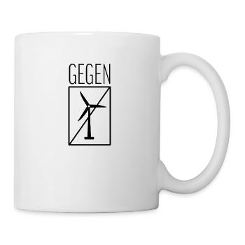 Gegen Windkraft Windrad Windenergie Gegner - Tasse - Weiß - Rechts