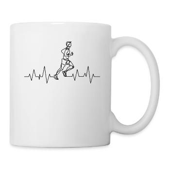 Läufer Herzschlag - Tasse - Weiß - Rechts