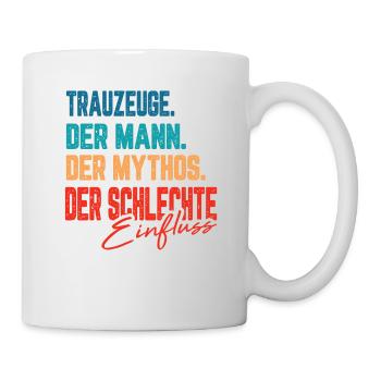 Trauzeuge Junggesellenabschied Mann Mythos Heirat - Tasse - Weiß - Rechts