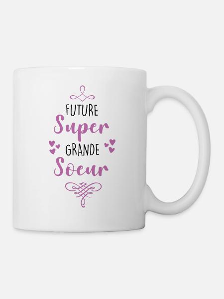 Future super grande soeur annonce grossesse fille - Mug blanc - blanc