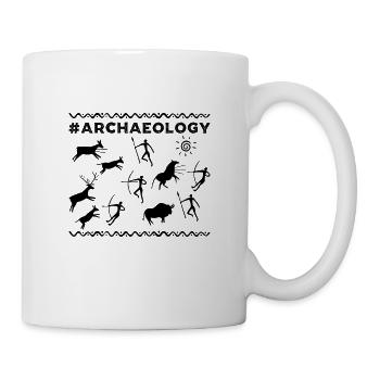 Archaeology cave art - Mug - white - Right
