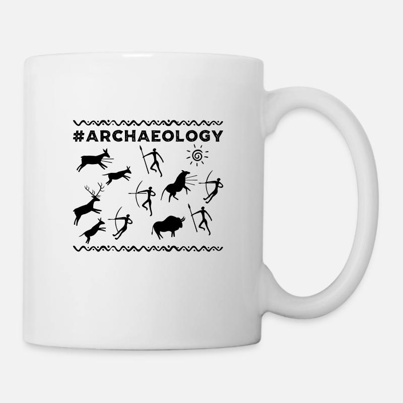 Archaeology cave art - Mug - white