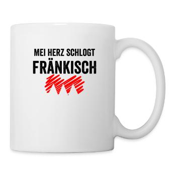Fränkisches Wappen Franke Fränkisch Oberfranken Lu - Tasse - Weiß - Rechts