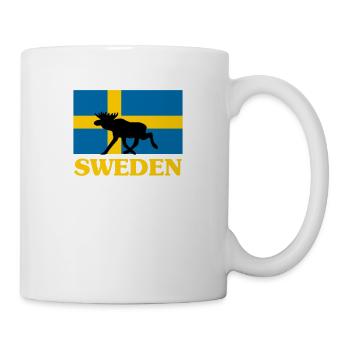 Schweden Elch Flagge - Tasse - Weiß - Rechts