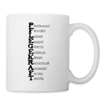 Altenpflege Krankenpflege Pflegekraft Geschenk - Tasse - Weiß - Rechts
