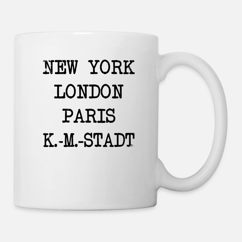 coole New York London Paris Chemnitz Geschenkidee - Tasse - Weiß