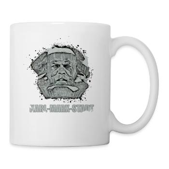 lustiges Chemnitz Karl Marx Stadt Nischel Geschenk - Tasse - Weiß - Rechts