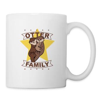 Otter Family, Stern, Geschenk, Geschenkidee - Tasse - Weiß - Rechts