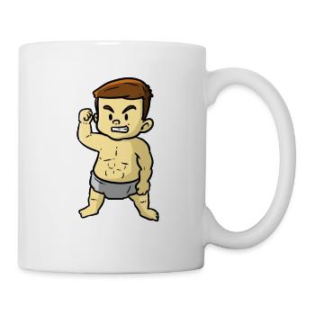 Muskel Baby - Tasse - Weiß - Rechts