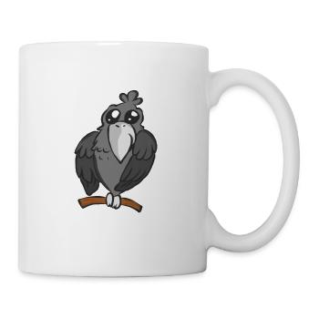 Corbeau oiseau corbeau choucas geai capuche corbeau mignon - Mug blanc - blanc - Droite