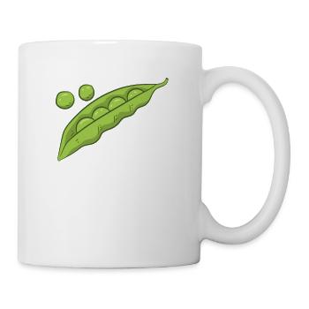 Erbsen Gemüse Geschenk Erbsen Kostüm - Tasse - Weiß - Rechts