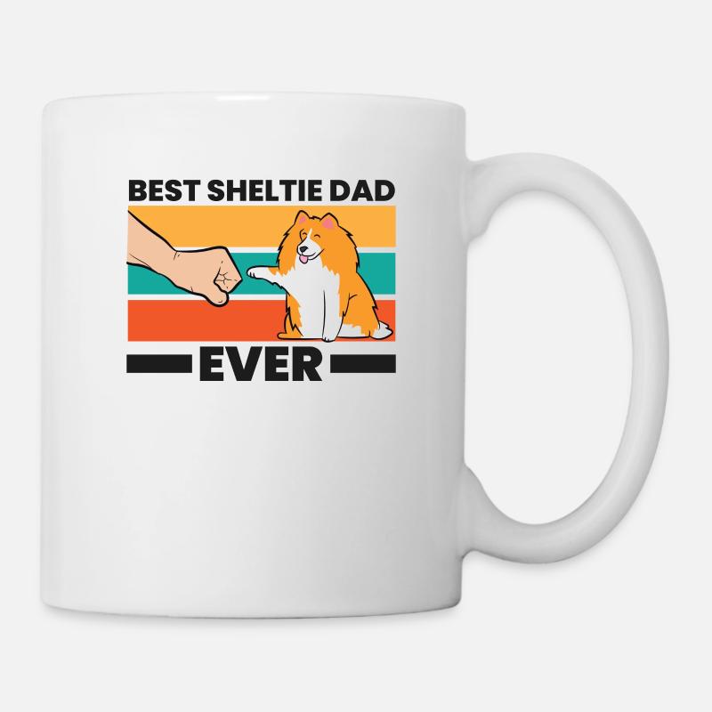 Beste Sheltie Dad Ever Sheepdog Papa Shelties - Tasse - Weiß