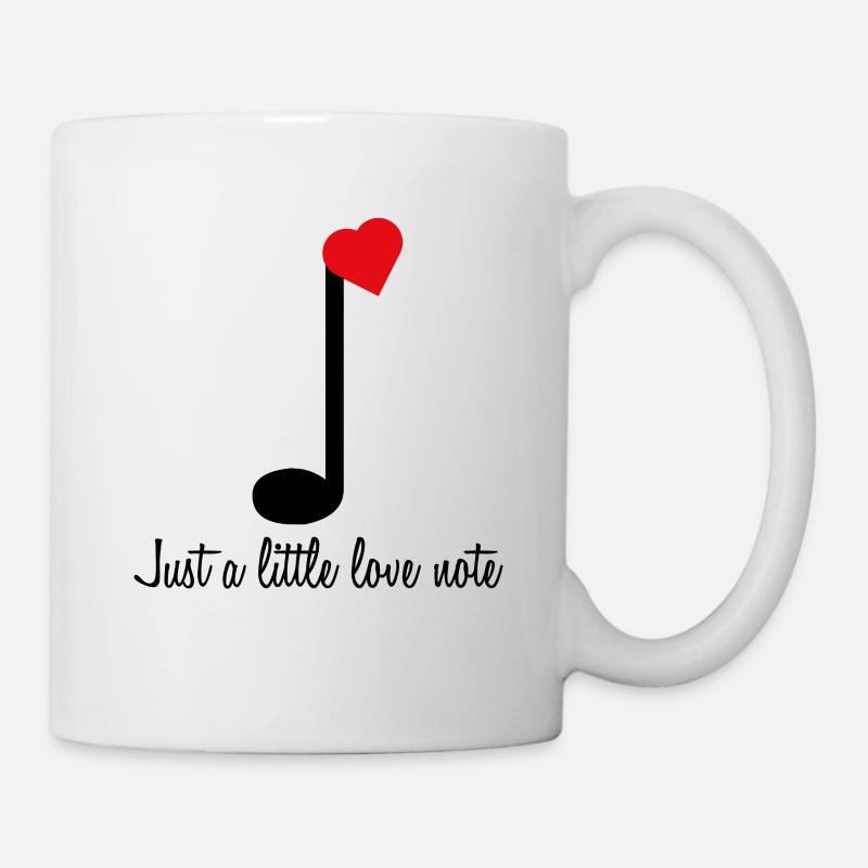 Note d'amour et musique - Mug blanc - blanc