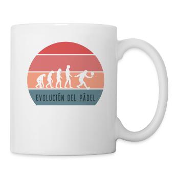 Padel Tennis lustiges Design Padel Evolution Retro - Tasse - Weiß - Rechts