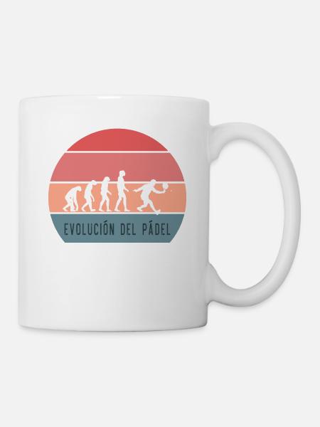 Padel tennis design drôle padel évolution rétro - Mug blanc - blanc