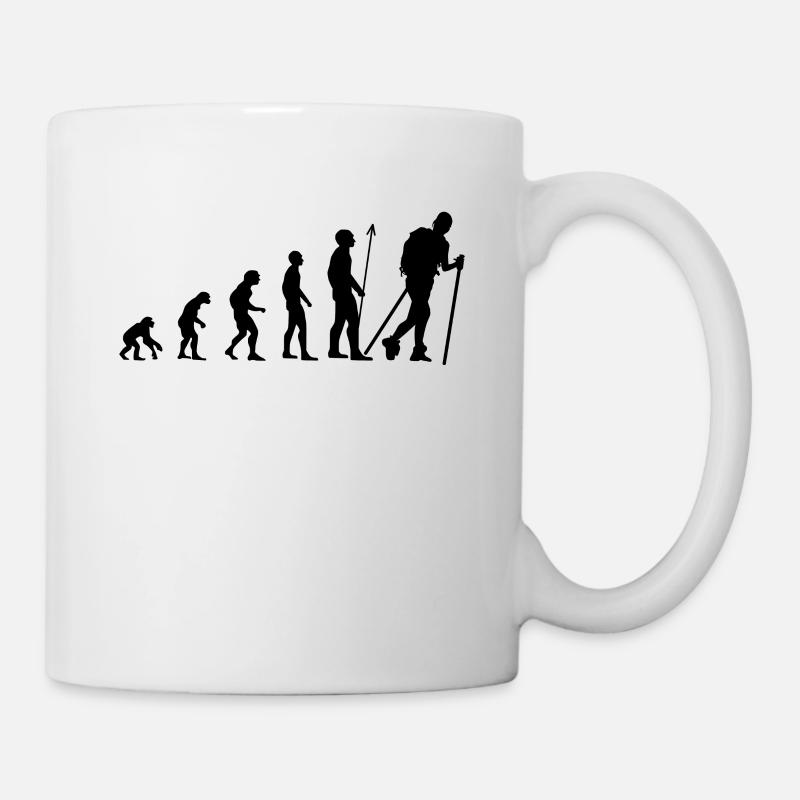 Hiking: The Final Stage of Evolution - Mug - white