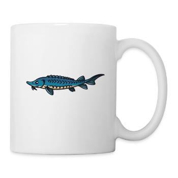Esturgeon pêcheur pêche cadeaux pêcheur papa cadeau - Mug blanc - blanc - Droite